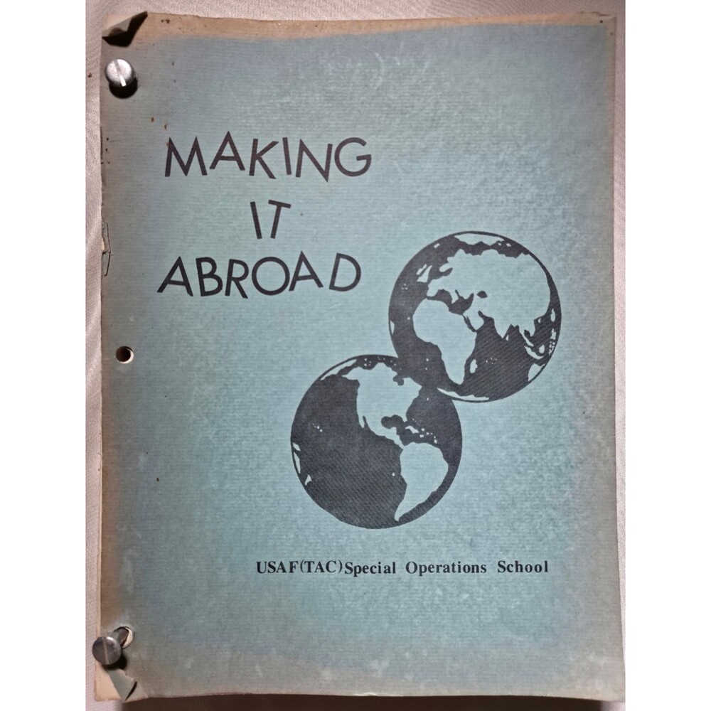 1971 Making It Abroad USAF TAC Special Operations School Elisabeth Schattner